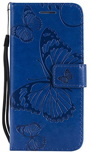 DENDICO Cover per iPhone 6 / iPhone 6s (4.7), Pelle Portafoglio Custodia per iPhone 6 / iPhone 6s Custodia a Libro con Funzione di appoggio e Porta Carte di Credito - Blu
