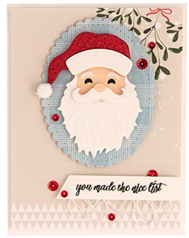 Spellbinders Die D-Lites Stanzschablonen, Motiv: Weihnachtsmann, geätzt, hauchdünn, Metall