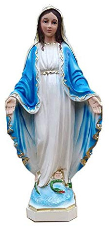 Wunderbare Madonna Statue - Handgemalte Unbefleckten Maria - H 30 cm