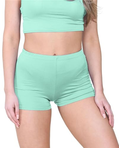 janisramone® Women's Stretchy Mini Shorts - Chic Hot Pants for Club, Dance & Gym, Perfect Summer Fashion, Fitted Style