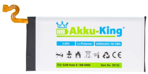 Akku kompatibel mit Samsung EB-BN965ABU, EB-BN965ABE - Li-Polymer 4200mAh - für Galaxy Note 9, SM-N960F, SM-N960U, SM-N9600, Note 9 DuoS
