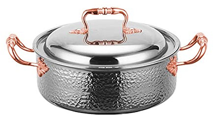 ksamwjf Stainless Steel Stock Pot with Lid，Food Grade 304 Stainless Steel Heavy Duty Induction Stock Pots，Stockpots for Dishwasher Safe，Healthy Cookware