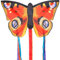 HQ Butterfly Kite Peacock R, Kinderdrachen Flugdrachen Einleiner Drachen zum steigen Lassen, wenig Wind, ab 5 Jahren, 34x52cm+2x300cm Drachenschwanz, inkl. 10kp Polyesterschnur 25m auf Griff, 2-4 Bft