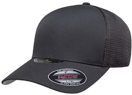 Flexfit, UniPanel, Trucker Cap, Melange, Dunkelgrau, L/XL
