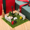 TIESOME 12Pcs Miniatur-Garten-Accessoires mit Miniatur-Kunstgras, Zaun, Bank, Holzleiter, Straßenlaterne, Baum, Besen, Mini-Gartenmöbel Dekoration Set （1:12）