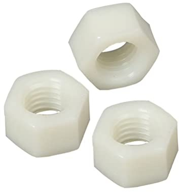 FEEIMOL Nylon Sechskantmuttern Hex Nut Kunststoff Muttern Weiß M2.5 (100 Stück)