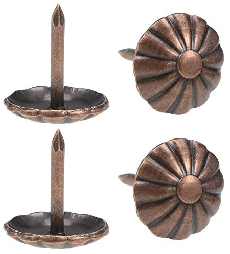 Antike Polsternägel, 120 Stück, Möbelnägel, 7/16 Zoll Polsternägel für Sofa, Stuhl, Bett und andere Möbel (rotes Kupfer)