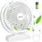 mafiti USB Desk Fan Rechargeable Cordless 6.6 Inch Portable Adjustable Speed Fan for Bedroom and Office Cooling Compact, Lightweight Table Fans for Personal Use and Travel,White