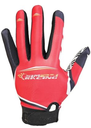 81880 SimRacing Handschuhe für Simulator, Touchscreen-Lenkrad Gaming, Super Grip, Leicht und Atmungsaktiv für Sim-Racers, Mit Silikoneinsätzen