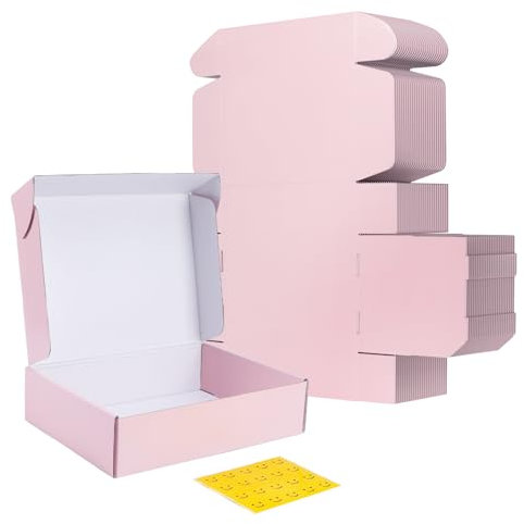 RLAVBL 30,48 × 22,86 × 10,16 cm Versandkartons 20er Set rosa Wellpappe Karton Versandkarton Verpackung Versand Business Geschenk
