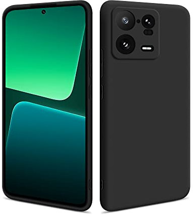 HS Products HSP Hülle für Xiaomi 13 Pro [Staubabweisend] Handyhülle | Premium TPU Silikon Case Schutzhülle | Kratzfest Stoßfest Fallschutz | Kameraschutz Displayschutz | Passgenau Dünn Matt | Schwarz