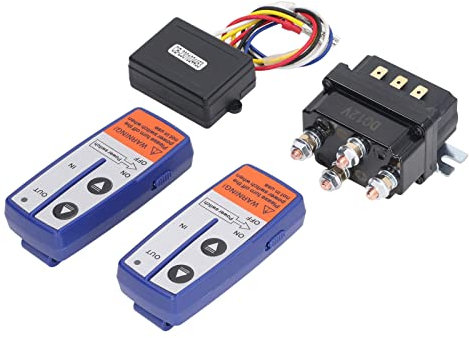 Relais-Set Seilwinde, Relais Seilwinde, 12 V, 250 A, Schalter, Seilwindenrelais, mit Controller, Set