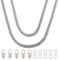 Pandahall 1m Stainless Steel Cuban Link Chain Men's Necklace with Twisted Curb Style Jump Rings and Lobster Claw Closure, Perfect for Jewelry Making