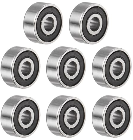 QUARKZMAN 8Stk 623-2RS Kugellager Tiefe Rillenkugellager Chromstahl Z2 Doppelt Gummi Gedichtetes Lager 3mm x 10mm x 4mm Bearing Rollenlager für Skateboard 3D Drucker Roller Inline Skates
