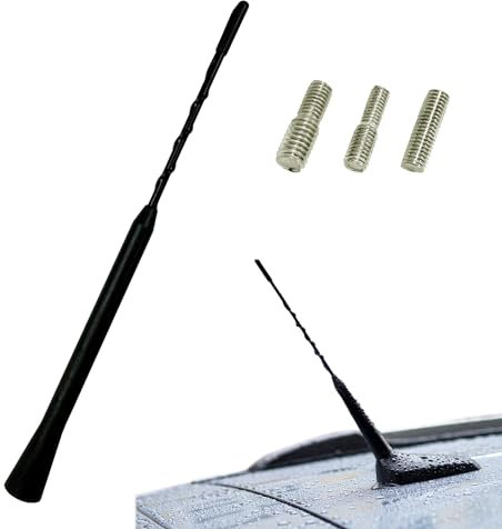 1 antenne radio de toit avec 3 vis, remplacement d'antenne, amplificateur de signal radio, barre d'antenne de toit de voiture, pièces de rechange compatibles avec Volkswagen, Opel, etc.