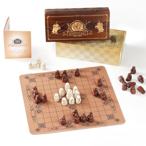 Hnefatafl Viking Chess Set Board Game Traditional Strategy Board Game