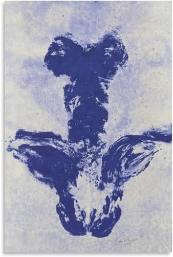 KEYGEM Yves Klein Blaue Poster Abstrakte Leinwand Wandkunst Yves Klein Drucke Yves Klein Gemälde Yves Klein Bild für Zuhause Wanddekoration 40x60cmx1 Kein Rahmen