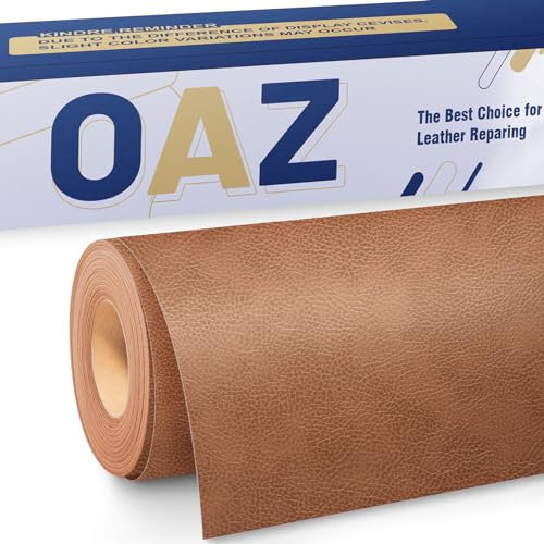 OAZ Leder Reparatur Patch, 40x80cm Lederflicken Selbstklebend Leder Reparatur Patch, für Möbel, Sofas, Autositze, Handtaschen, Jacken, Leder Renovierung, Retro Braun
