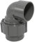 HAF® PVC Flexfit Übergangswinkel 90° mit 50mm Klemmkupplung x 50mm Klebemuffe | Klemm x Klebe | Klemmverbinder 90 Grad aus PVC-U für Verbindung von Flexschlauch mit Rohr - Qualität: Made in Europe