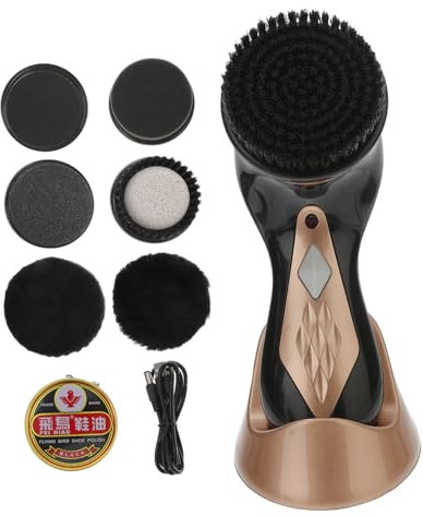LIFKOME Cireur De Chaussures Électrique Brosse De Nettoyage du Cuir Kit De Nettoyage De Chaussures Brosse Cireuse Chaussures Cuir Polisseur Plastique Dispositif d'allaitement Pendaison