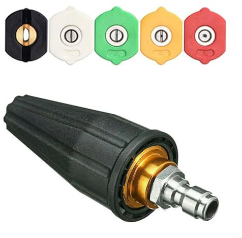 FACAIIO Ugello turbo rotante per idropulitrice, ugelli per idropulitrice, ugello turbo per idropulitrice, set di accessori per pistola per idropulitrice a connessione rapida da 1/4 ''
