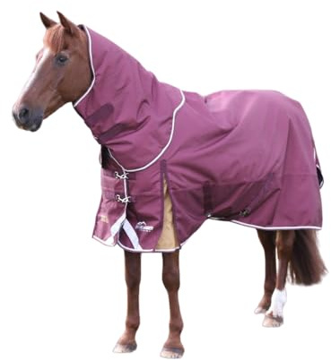 Shires Highlander Plus Pferdedecke, Halstuch, 100 g, Kastanienbraun, Größe M, Kastanienbraun