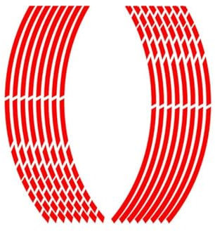 BPOioop Motorrad Reflektierende Felgenrandaufkleber Auto Modellierung Motorrad Stahl Ring Rad Aufkleber Aufkleber Für Abenteuer R1200R K1600 GT GTL R1200GS R1200GS 18 Zoll(Red)
