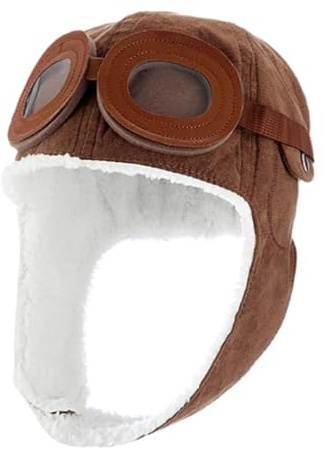 Gorro de Aviador para Bebés Niños, Gorro de Invierno Cálido Sombrero de Trampero con Orejeras Gorro de Piloto con Gafas de Protección Gorro de Esquiar para Niño Niña