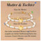 YELUWA Mutter Tochter Geschenk Herz Wunsch Set Armband, Geschenke für Mama zum Muttertag, Mama Tochter Armbänder für 2, Geschenke für Geburtstag Weihnachten Einschulung Abschluss Zurück Zur Schule