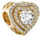 GHMIOU Charms Gold 925er Sterlingsilber Bead Charm für Armbänder, Halsketten, Cartoon Charms, Schmuck, Geschenk für Frauen und Mädchen zu Weihnachten (Golden Heart 4)