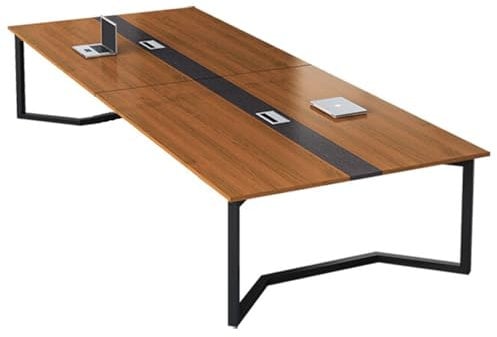 HOLGVE Konferenztisch, 118,1 Zoll/300 cm Großer Besprechungstisch, Rechteckiger Seminar- Und Schulungstisch, Bietet Platz for 10-12 Personen