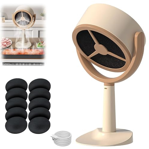 Ventilatore di fumo per fumatori interni, Mini cappa aspirante rimovibile per fumatori, Purificatore di fumo per fumatori interni, Ventilatore purificatore d'aria portatile per fumi (Ricaricabile)