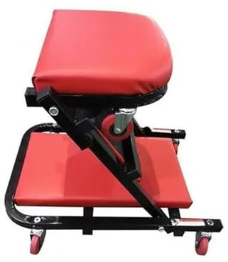 Werkstatt Rollhocker Creeper Sitze Auf Rädern Auto Wartung Werkbank Stuhl Auto Werkstatt Bank Räder Roller Mit Klapp Werkstatt hocker(RED)