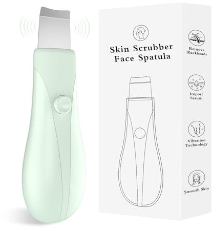 Espátula para limpiar la piel, espátula para la piel, limpiador de poros y puntos negros, herramientas para limpieza profunda facial, herramienta de cuidado de la piel para hombres y mujeres (verde)