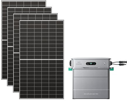 Zendure SF800 Pro, Centrale Électrique de Balcon avec Entrée 2640W, Charge 1000W, Sortie 800W, Système de Gestion Énergétique IA, 1.92kWh-11,52kWh Batterie Extensible -500W*4 Panneau Bifacial