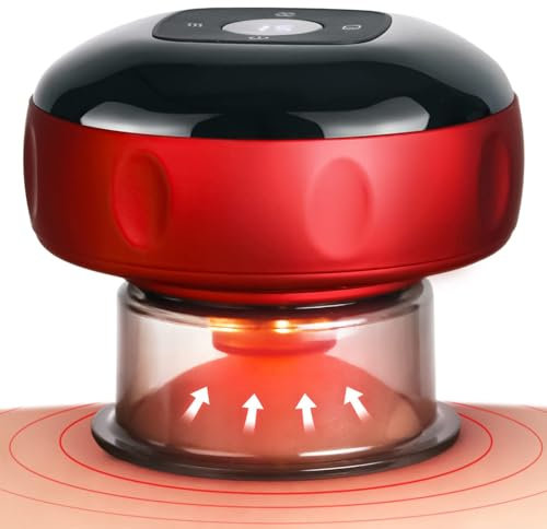 SchröPfgeräT Elektrisch Infrarot | SchröPfgläSer Smart | Mit 12 GäNgen Vakuum SchröPfen MassagegeräT, Wiederaufladbare SchröPftherapie Set, FüR Cupping Reduziert Muskelschmerzen, KöRperentgiftun