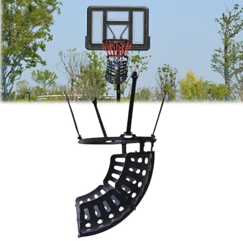 Basketballkorb Rückprallgerät für Rebounding Bälle - Basketball Rebounder & Return Befestigung mit strapazierfähigem Netzsystem, für Solo-Training und Geschicklichkeitsverbesserung - Einfache