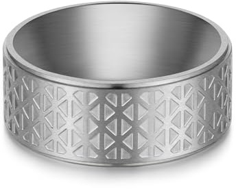 True Rebels Herren Ring Edelstahl gunmetal | Titancarbid, Bandring
