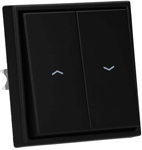 JUNG Serie LS Komplett-Set Graphitschwarz Matt: 539VU Jalousie-Wippschalter, Taster + LS995PSWM Wippe f. Jalousie-Schalter/-Taster + LS981SWM Rahmen 1fach