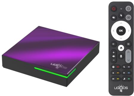Ugoos SK4 TV Box Android 14.0 Amlogic S905x5M-J 4 GB di RAM 64 GB di ROM Dual WiFi 2.4G/5G Ethernet 100M USB 2.0 BT5.4 Supporto HEVC H.265 AV1 VP9 4K HDR Box