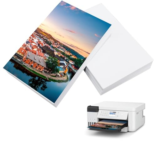240 Blatt Fotopapier A6 10x15 cm, 200g/m² Hochglanz Fotodrucker Papier | glänzend für Tintenstrahldrucker, Fotokarten weiß