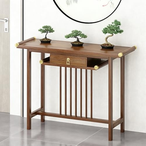 BeiJingYZ Console Meuble Entree en Bois, Meuble Entree Couloir Style Minimaliste Chinois, Table Console pour Le Couloir, la Chambre, Le Salon, Facile à Installer(120x42x88 cm/47x17x35 in)