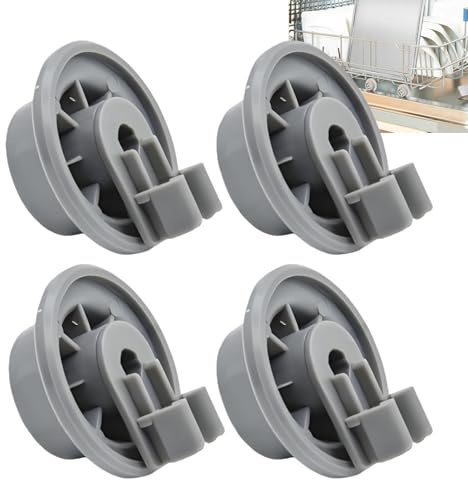 4 Stück Spülmaschinen Rollen, Universal Unterkorb Korbrollen für Bosch Siemens Geschirrspüler, Ersatzteile und Zubehör, Rollen für Ober- und Unterkorb, Geräuscharm, Einfache Montage