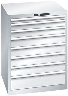 kaiserkraft | ESD-Schubladenschrank | BxTxH 717 x 725 x 850 mm | 8 Schubladen | Traglast 75 kg | lichtgrau