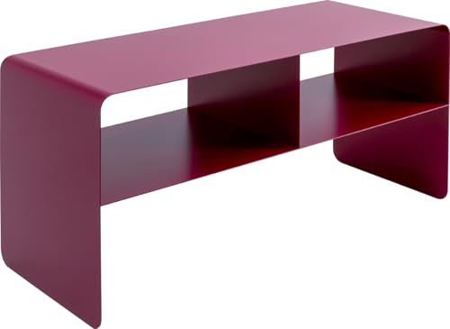 KARE Design Mobile TV Lounge M, Rosa, 90x37x44 cm, in acciaio, design minimalista, 2 vani a giorno, stile industrial moderno, per soggiorno