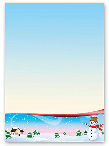 20 Blatt Briefpapier Jahreszeiten - Winter VIER JAHRESZEITEN - WINTER - DIN A4 Format - Paper-Media