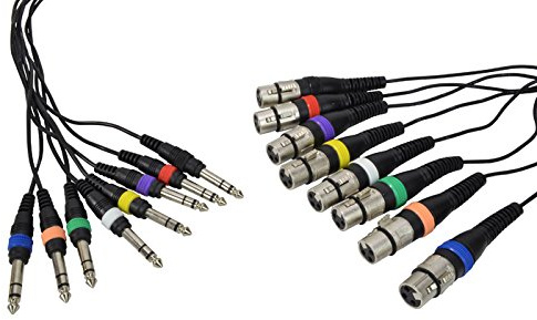 Cobra XLR (F) To Jack (S) X 8 Patch Lead, 3 metres