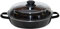 Riess, 0043-022, Sauteuse 20, haute, avec couvercle en verre, CLASSIC – NOIR, diamètre 20 cm, hauteur 13,2 cm (sans couvercle 7,2 cm), capacité 1 litre, émail, induction noire
