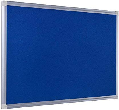 Bi-Office Filztafel New Generation, Pinnwand mit Aluminiumrahmen, 60 x 45 cm, Blau