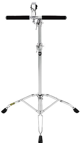 Meinl Percussion Professional Bongo Stand - Doppelständer zum Spielen im Stehen für zwei Bongos - Stahl, Verchromt (TMB)